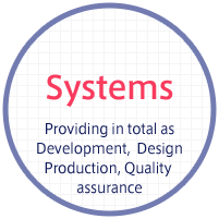 Systems Providing in total as Development,  Design Production, Quality assurance